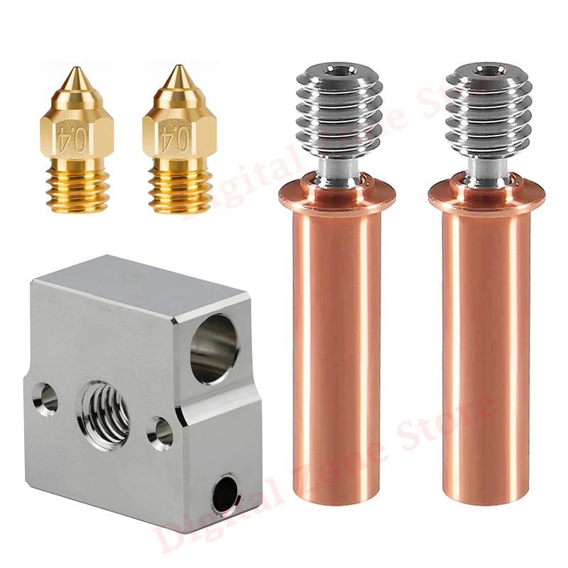 

Обновленный биметаллический тепловой разрыв CR6 SE, 2 шт., с 2 насадками MK CR6 0,4 мм, комплект нагревательных блоков для фотографий/максимальной мощности, детали для 3D-принтера