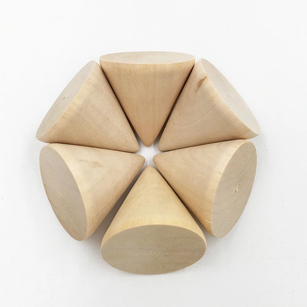 

Cone Ring Wood Wooden Display Holder Jewelry Stand Cones Craft Organizer Diy Finger Unpainted Towernatural Stands Small Crafts