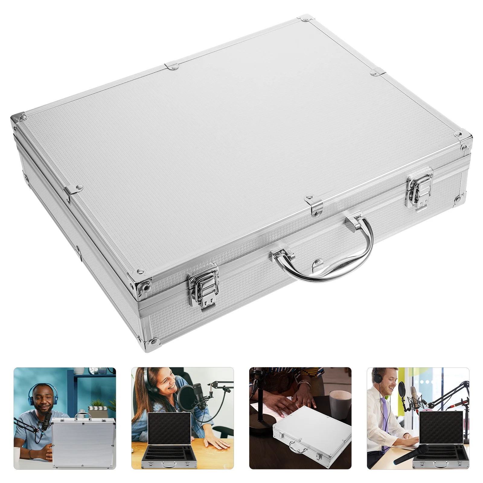 Ручной беспроводной микрофон аксессуары для путешествий Искусственная черная