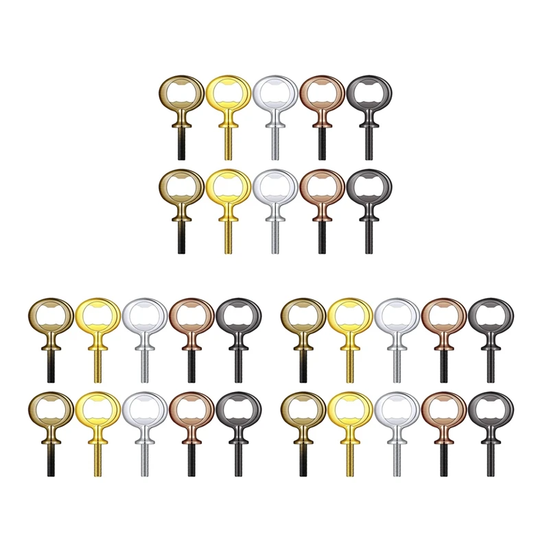 

30Pcs Metal Bottle Opener Blanks Stainless Steel Bottle Opener Inserts Kit Threaded Beer Opener Hardware