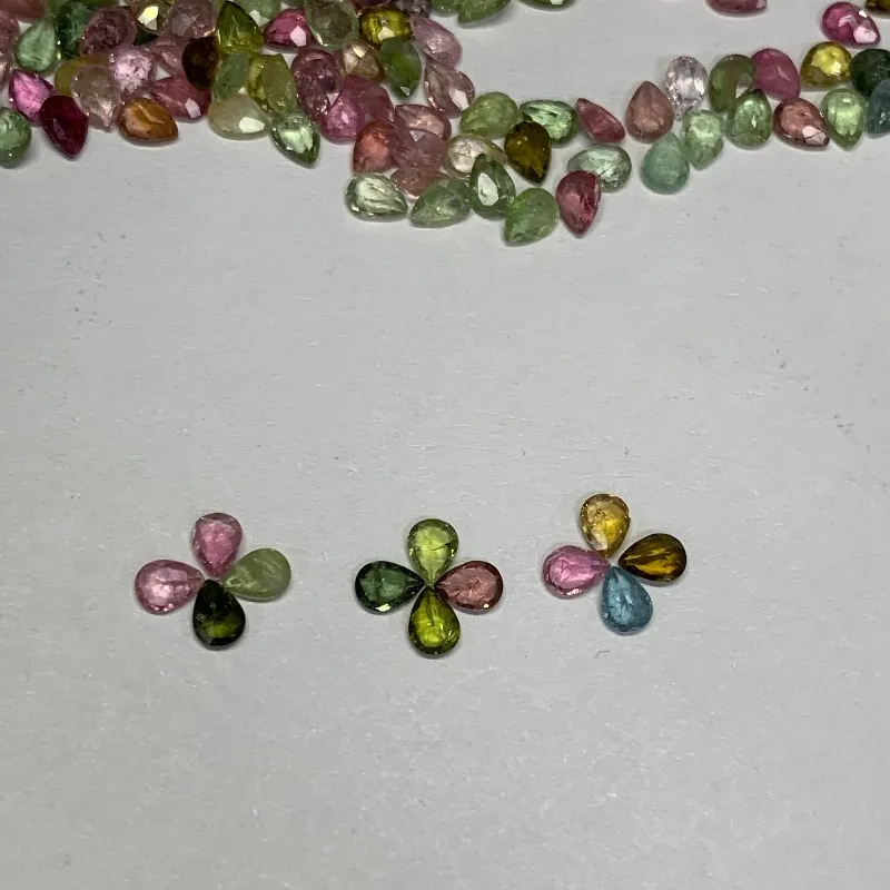

Wholesaler Natural Marquise Cut 3X4mm Jewelry Naked Stone Inlay Tourmatine For Jewelry Making