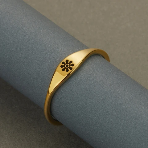 Кольцо Kinitial Звезда из нержавеющей стали