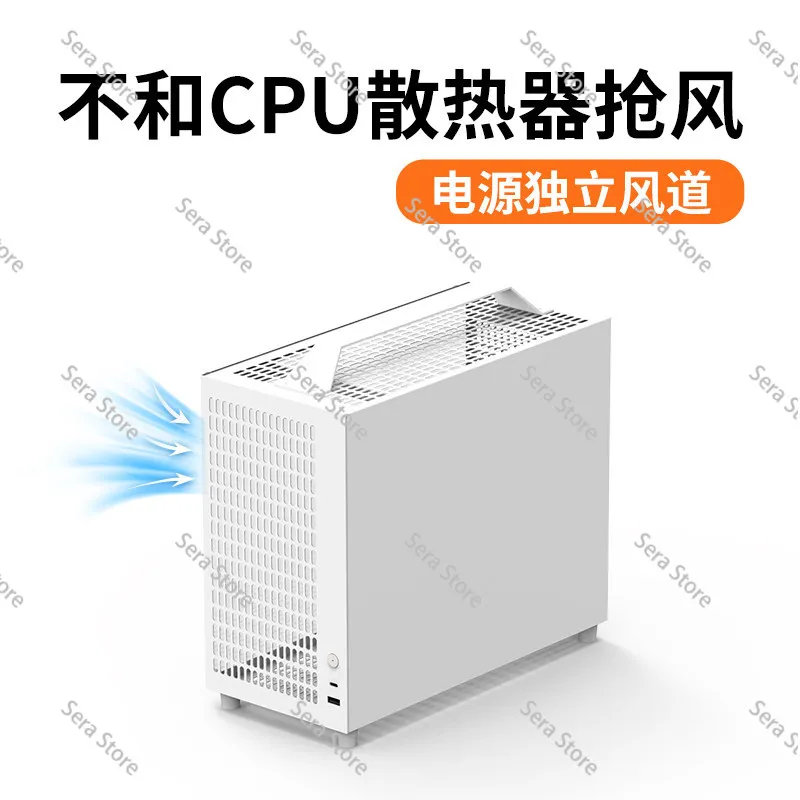 Фото Портативный ручной мини-блок питания формата A4, корпус для малого ПК MATX/ITX, модель E15E18, двухбашенный, не S5E90PRO. №1