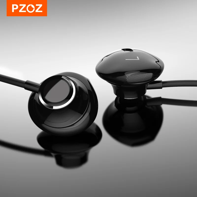 

PZOZ S1 Bass Earphone 3.5mm Wired control Headset With Mic In-Ear sport earbud earphones For iphone xiaomi Samsung Huawei MP3 PC