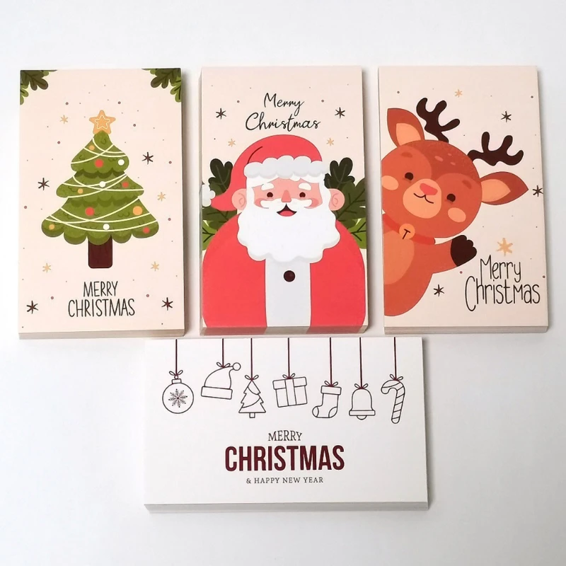 

Beautiful Blank Christmas Cards Gift Card Merry Christmas Greeting Postcard for business Retail Client Sufficient 50 pcs K1KF