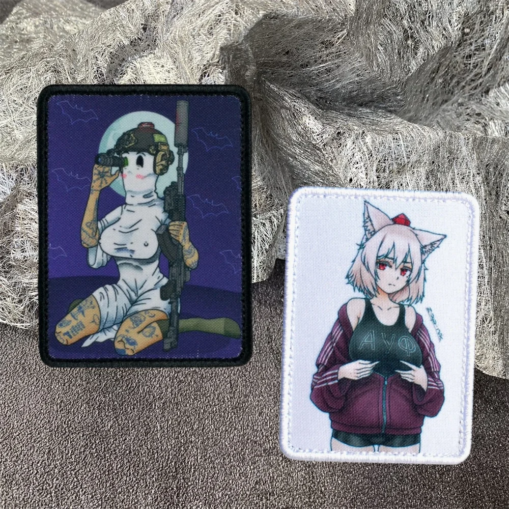 Тактический значок Casper с изображением девушки-воина из аниме челюсти