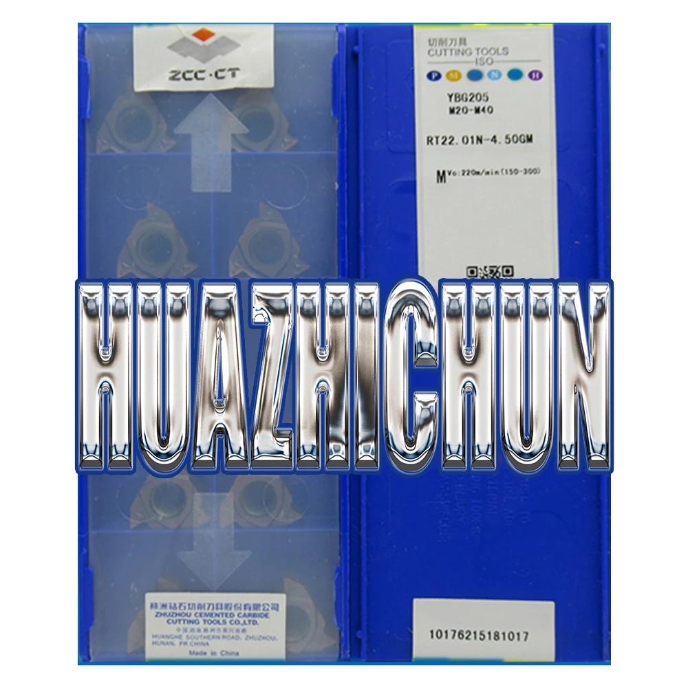 HUAZHICHUN YBG205 RT22.01N-3.50GM 4.00GM N60P 4.50GM Токарные пластины из карбида вольфрама с резьбой