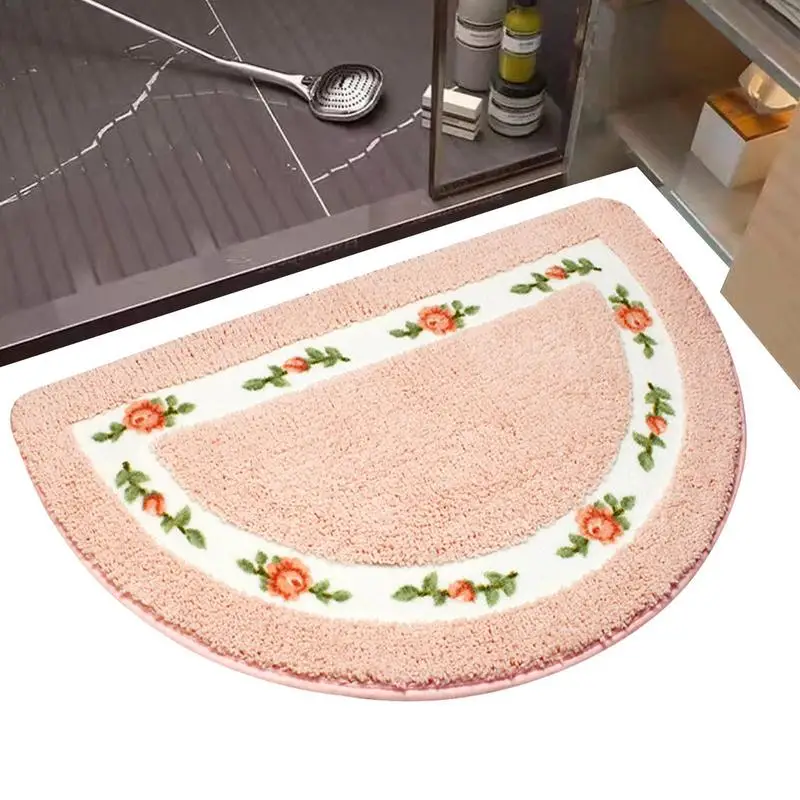 

Floral Bathroom Rug Rose Bathroom Rug Mat Pink Soft Plush Shaggy Bath Carpet Machine Wash Dry Bath Mats Decors For Tub Shower