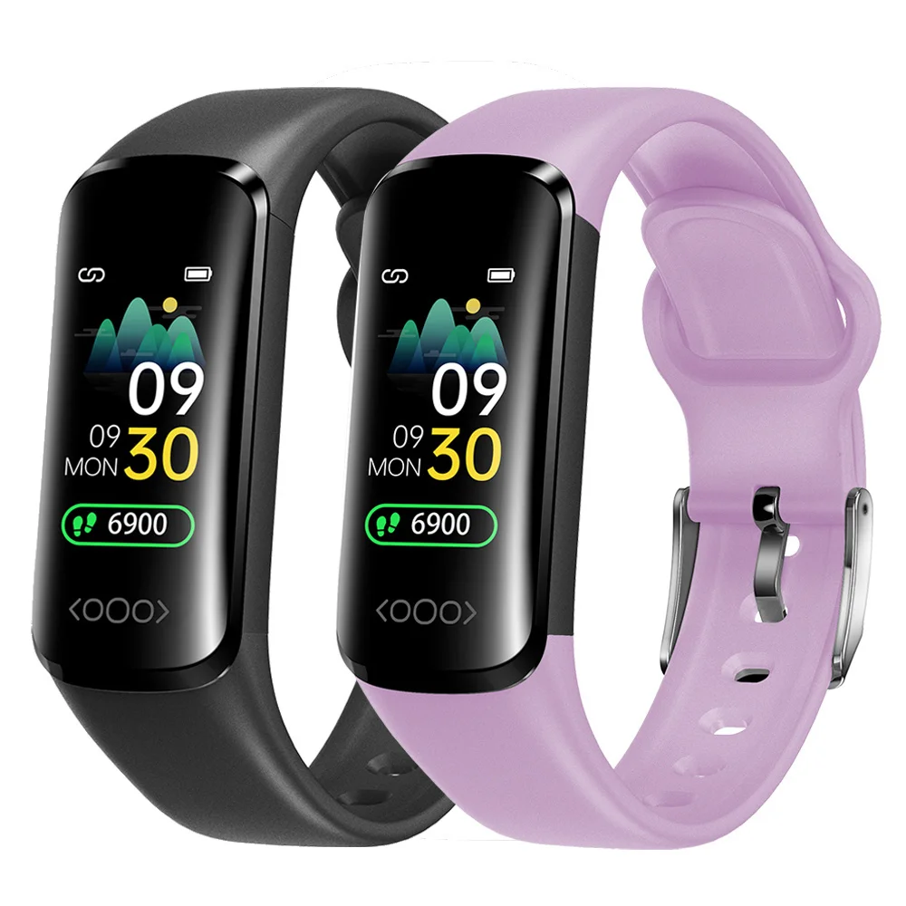 

2023 New Blood Glucose Smart Bracelet Fitness Tracker Body Temperature Blood Pressure Smartband IP67 Waterproof Sport Wristbands