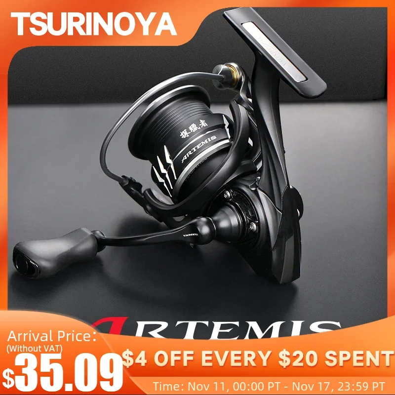 TSURINOYA новая спиннинговая Рыболовная катушка ARTEMIS 800 1500S 2500SH 3000SH мелководье катушка универсальная катушка для длинного литья высокоскоростное колесо