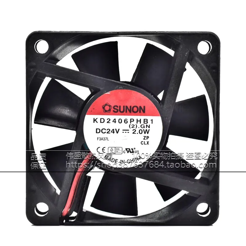 Оригинальный KD2406PHB1 60*60*15 мм 6 см 24 В 2,0 Вт Частотный преобразователь охлаждающий вентилятор