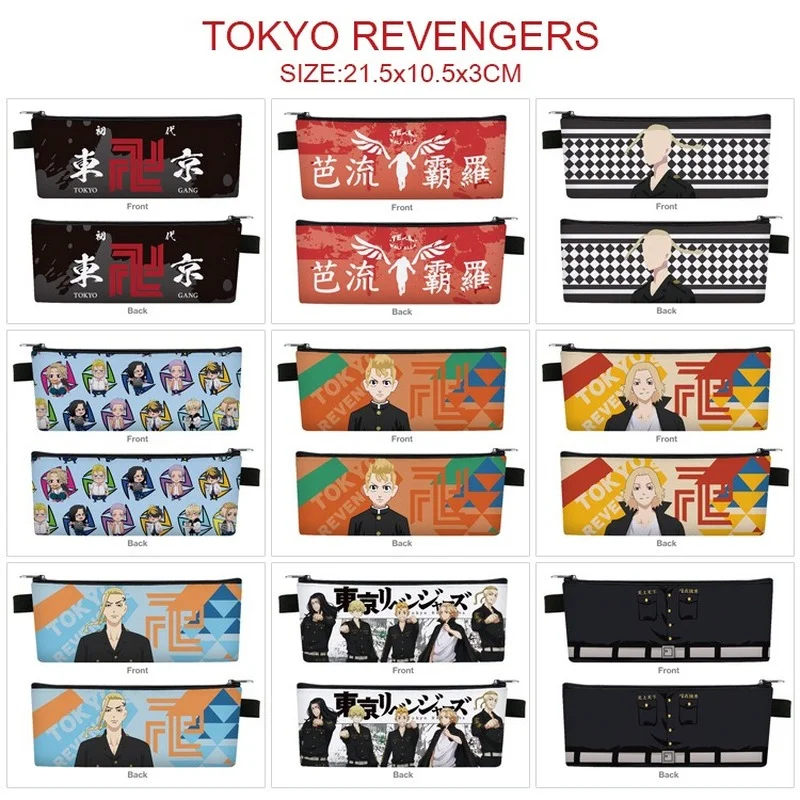 

Tokyo Revengers Anime Pencil Cases Baji Keisuke Mitsutya Takashi Cartoon Print Pencil Bags School Supplies Student Stationery