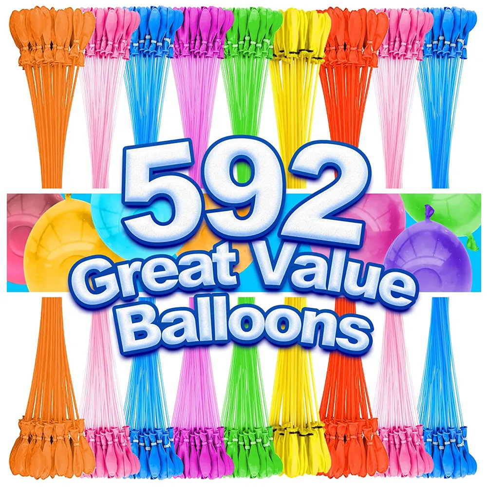 

Water Balloons Instant Balloons Easy Quick Fill Balloons Splash Fun for Kids Party Games 592 Balloons for Outdoor Summer