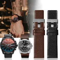 genuine leather strap watchband 22 24 26 27 28 30mm watch bracelet for diesel watches dz4386 1657 1399 1206 4323 black band
