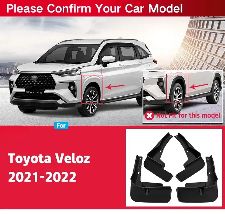 

Автомобильные брызговики для Toyota Veloz 2021 2022, брызговики, передние и задние брызговики, автоаксессуары