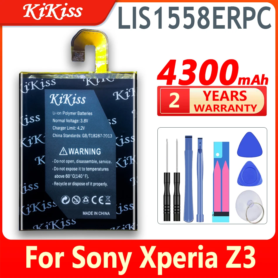 

for Sony 4300mAh LIS1558ERPC Battery For SONY Xperia Z3 L55T L55U D6653 D6633 D6603 Cell Phone Replacement Batteries +Gift Tools