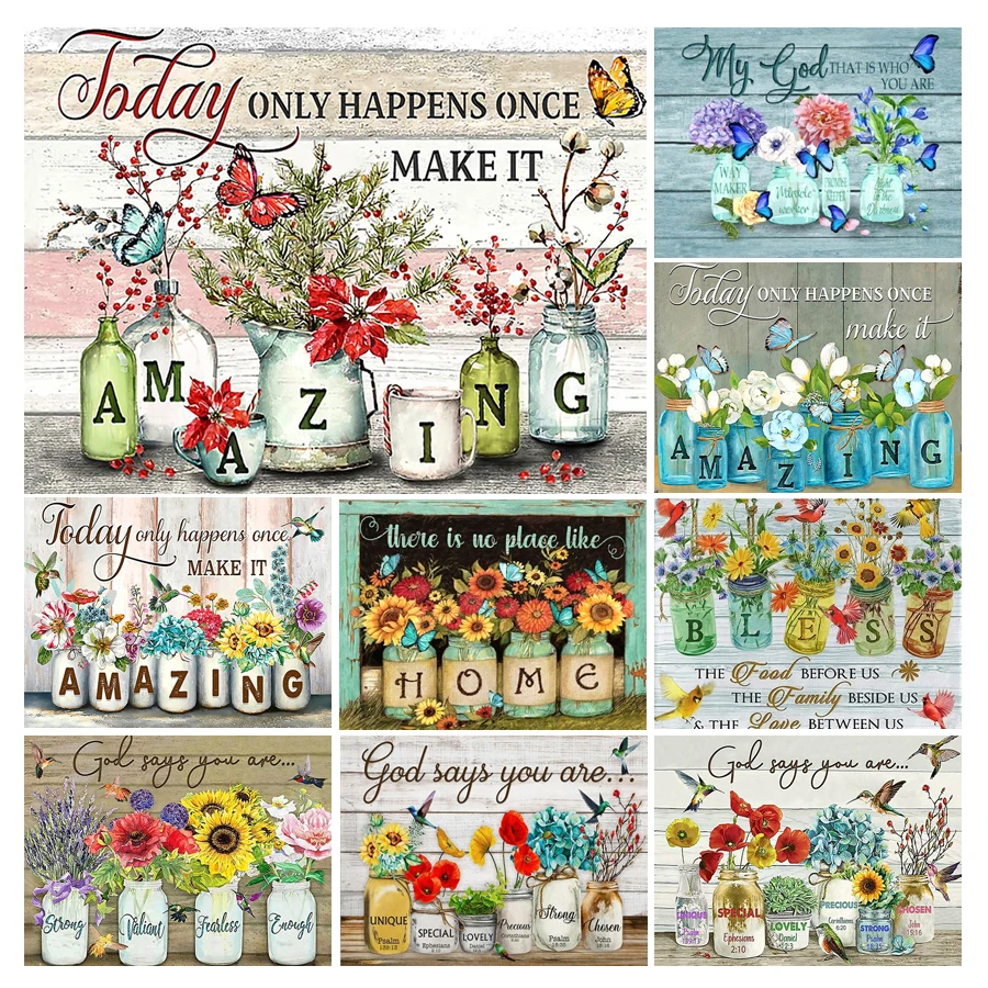 

Diamond Painting New Collection 2022 Still Life Vase Floral 5d Diy Mosaic Embroidery Picture Butterfly Flowers Home Decor AA3877