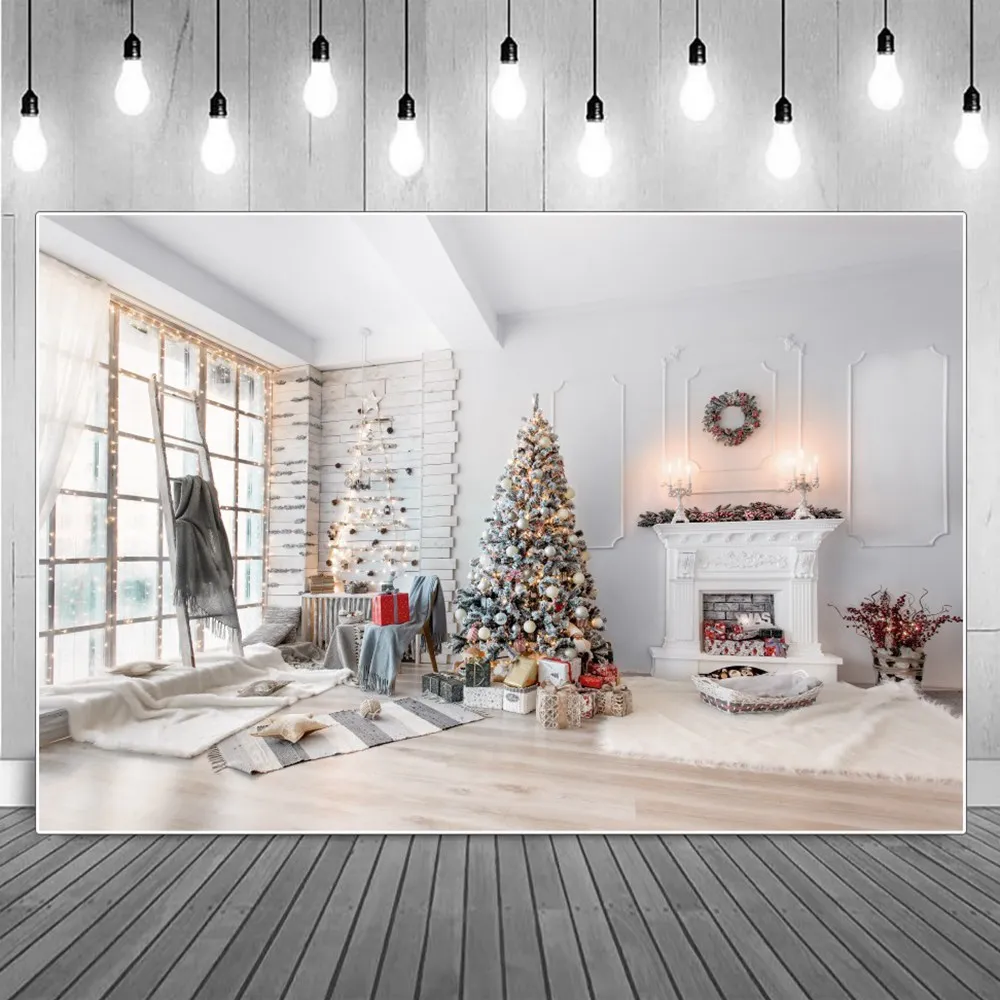 

Фон для фотосъемки с изображением рождественской елки украшения французского пояса