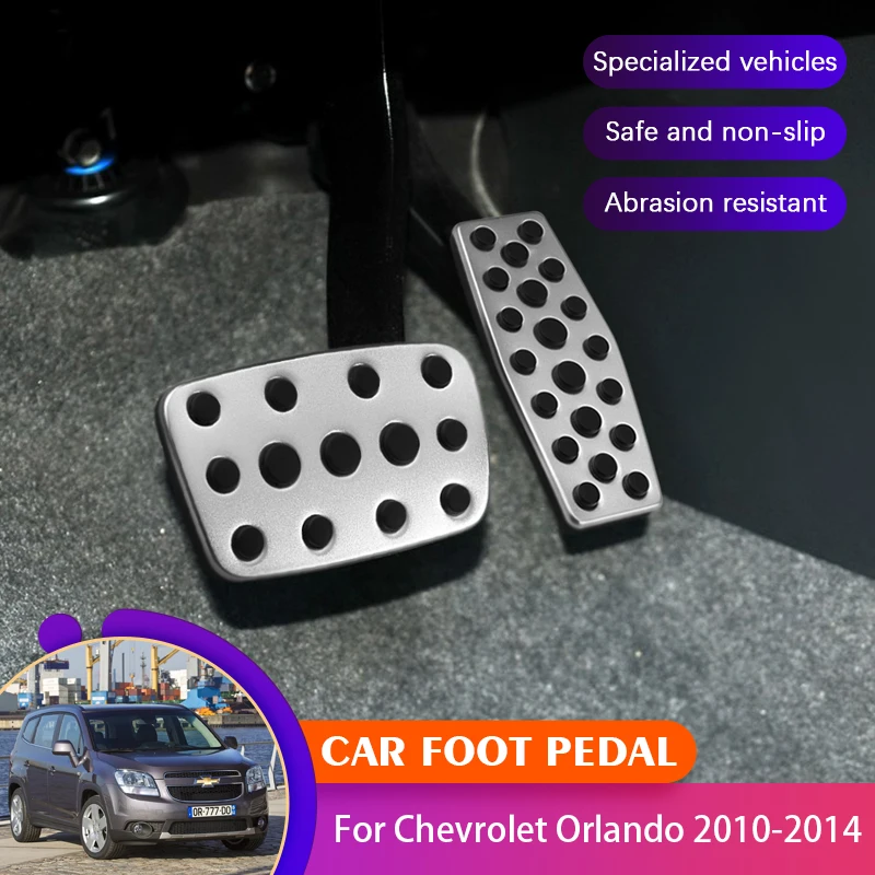 

Car No Drilling Pedals Covers For Chevrolet Orlando Acessories J309 2010~2014 Car Brake Clutch Foot Pedals Pads Cover Acessories