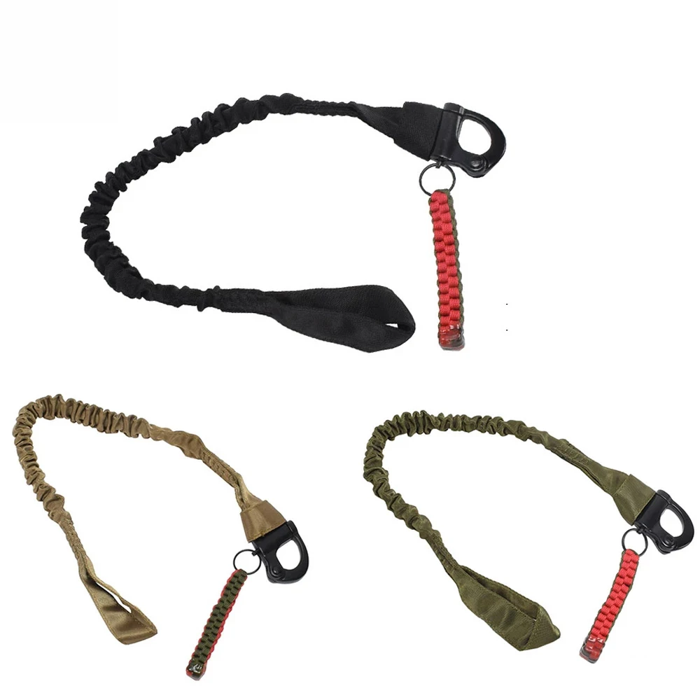 

Outdoor Tactical 55cm Adjustable Safety Rope Sling Lanyard Multifunction Strap Nylon Belt Hunting Survival Kit Rescue Sling