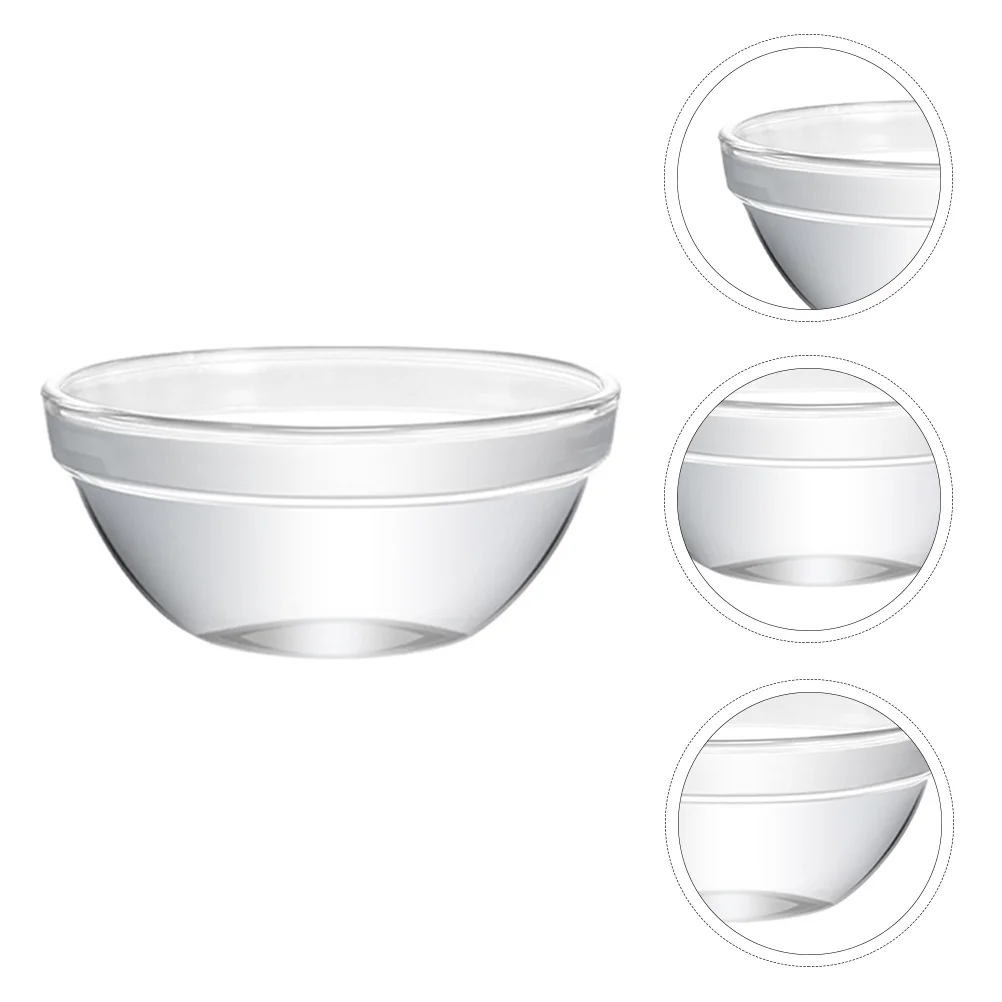 

Bowls Glass Dishes Clear Bowl Round Small Side Dessert Chestnut Serving Snack Set Water Pudding Prep Mini Ramekins Tiny