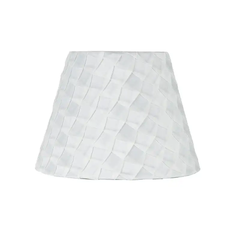 

Fabric Empire Table Lamp Shade, White Finish