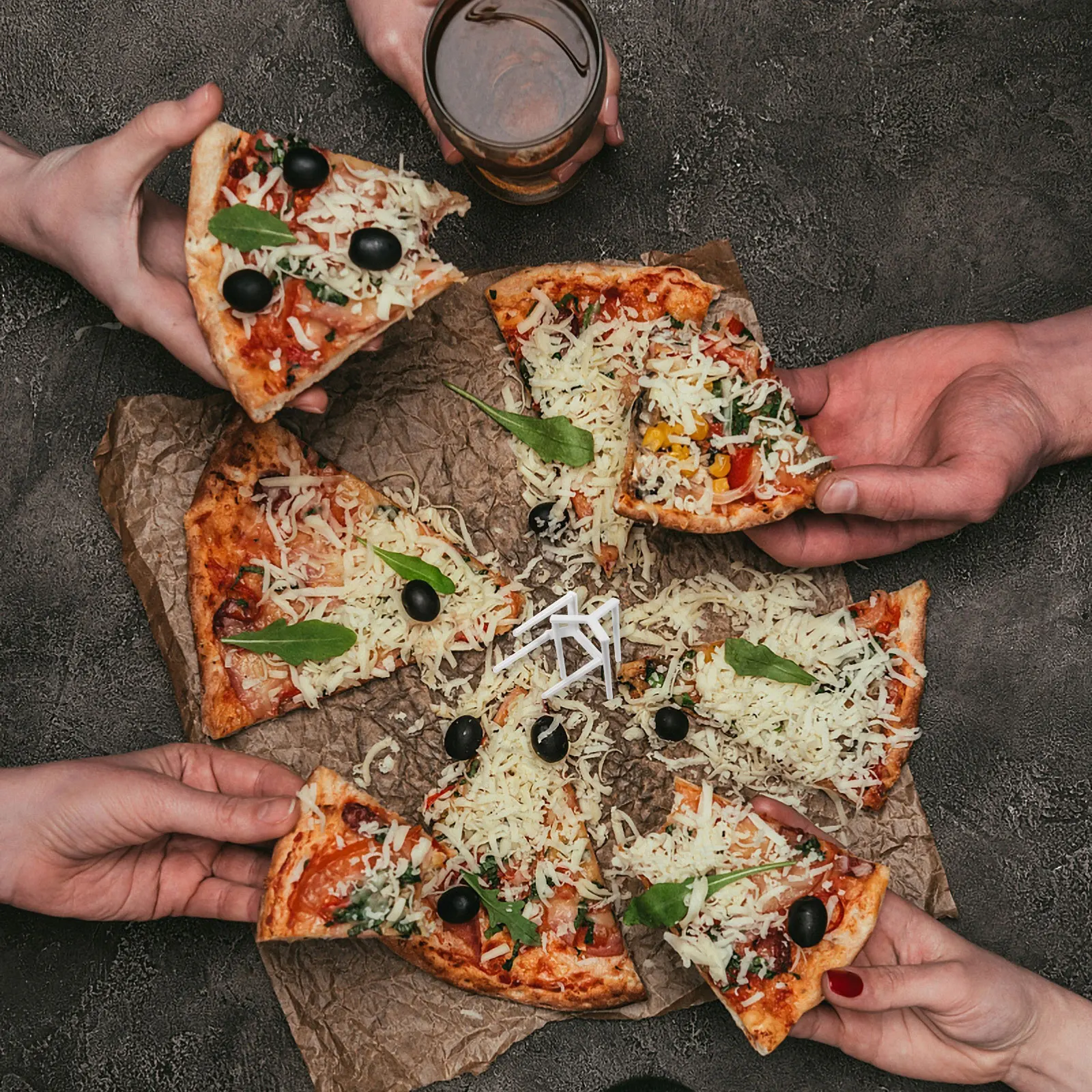 Пластиковый Одноразовый Штатив для пиццы 100 шт. | Дом и сад