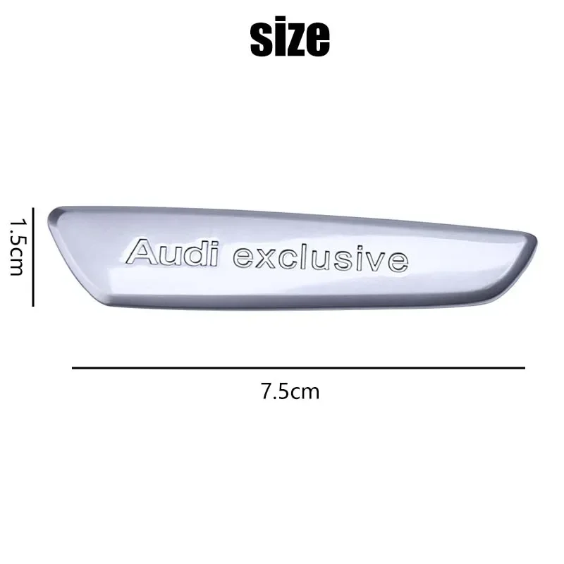 Металлический цинковый сплав для Audi Exclusiver Автомобильные наклейки Sline A3 A4 A5 A6 Q3 Q5 Q7