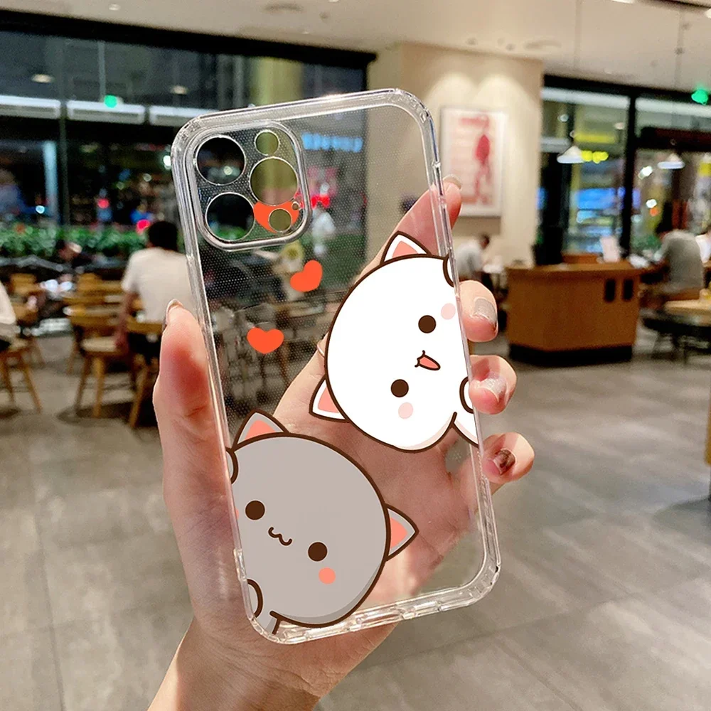 Чехол для телефона с рисунком кота Peach Mochi IPhone 15 14 13 11 12 Pro Max XS MAX Mini 8 7Plus X SE XR