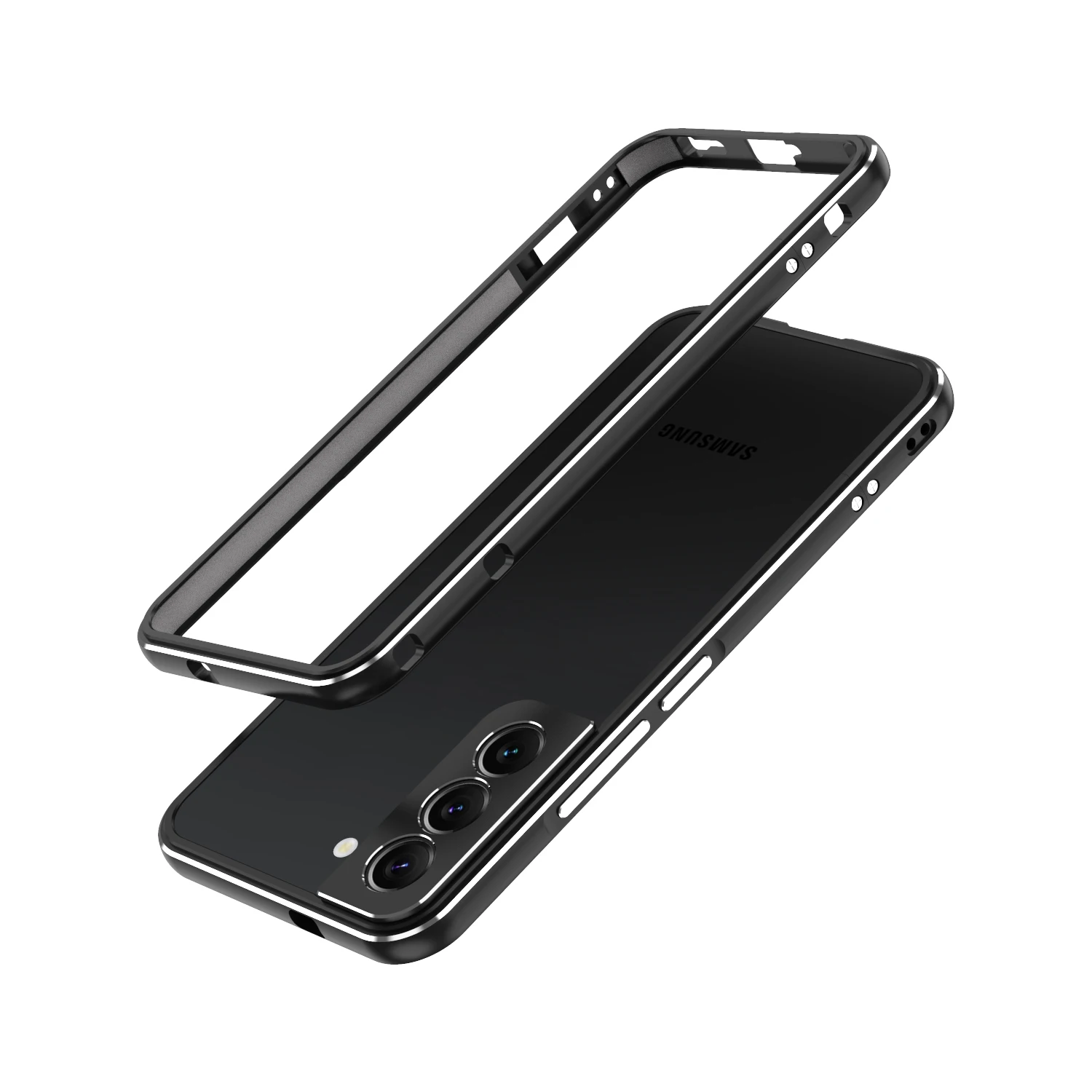 

Fashion Bumper Case for Samsung Galaxy S22 Cases Metal Aluminum Frame for Samsung S22 Plus Camera Lens Protective Film Cover