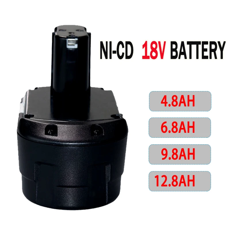 

Rechargeable Battery 18V 4.8/6.8/9.8/12.8Ah for Hitachi Power Tool Screwdriver Drill: EB1820 EB1812 EB18B 322437 EB1830H EB1833X