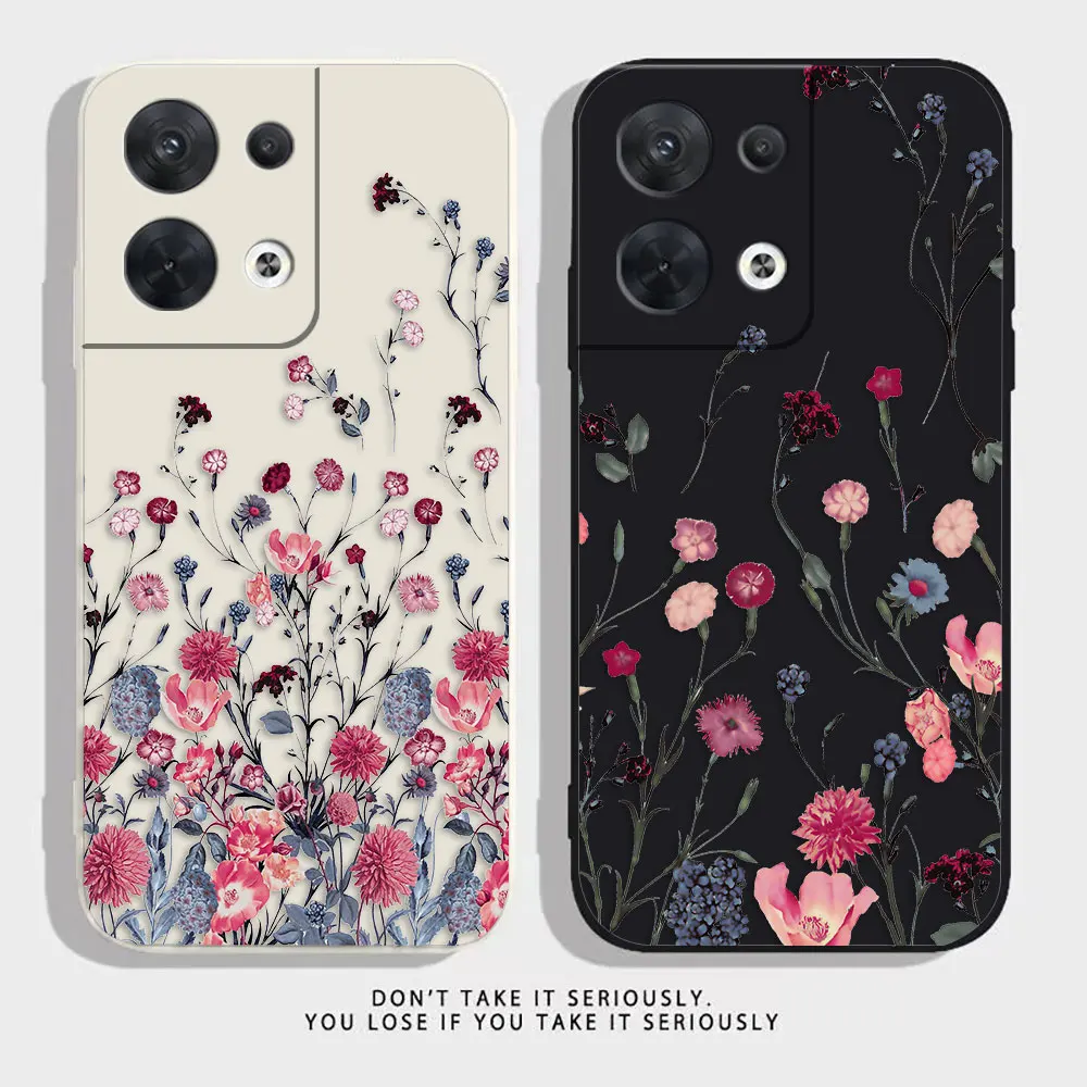 

Leaves Flower Plants Funda Case For OPPO A52 A54 A55 A57 A59 A72 A73 AA74 A83 A91 A92S A93S A94 A95 A96 A97 A15 A16 Case Coque