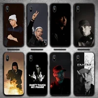 eminem rapper singer phone case for iphone 12 11 13 7 8 6 s plus x xs xr pro max mini