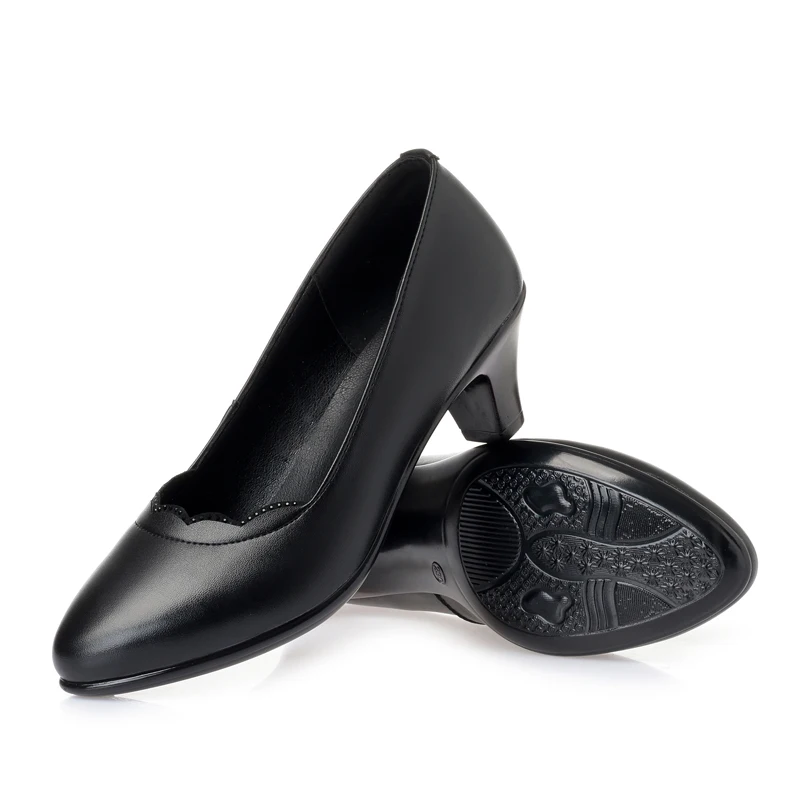 AIYUQI Women's Dress Shoes Genuine Leather 2023 New Large Size Women's Spring Shoes One Foot Slip-on Women's Shoes