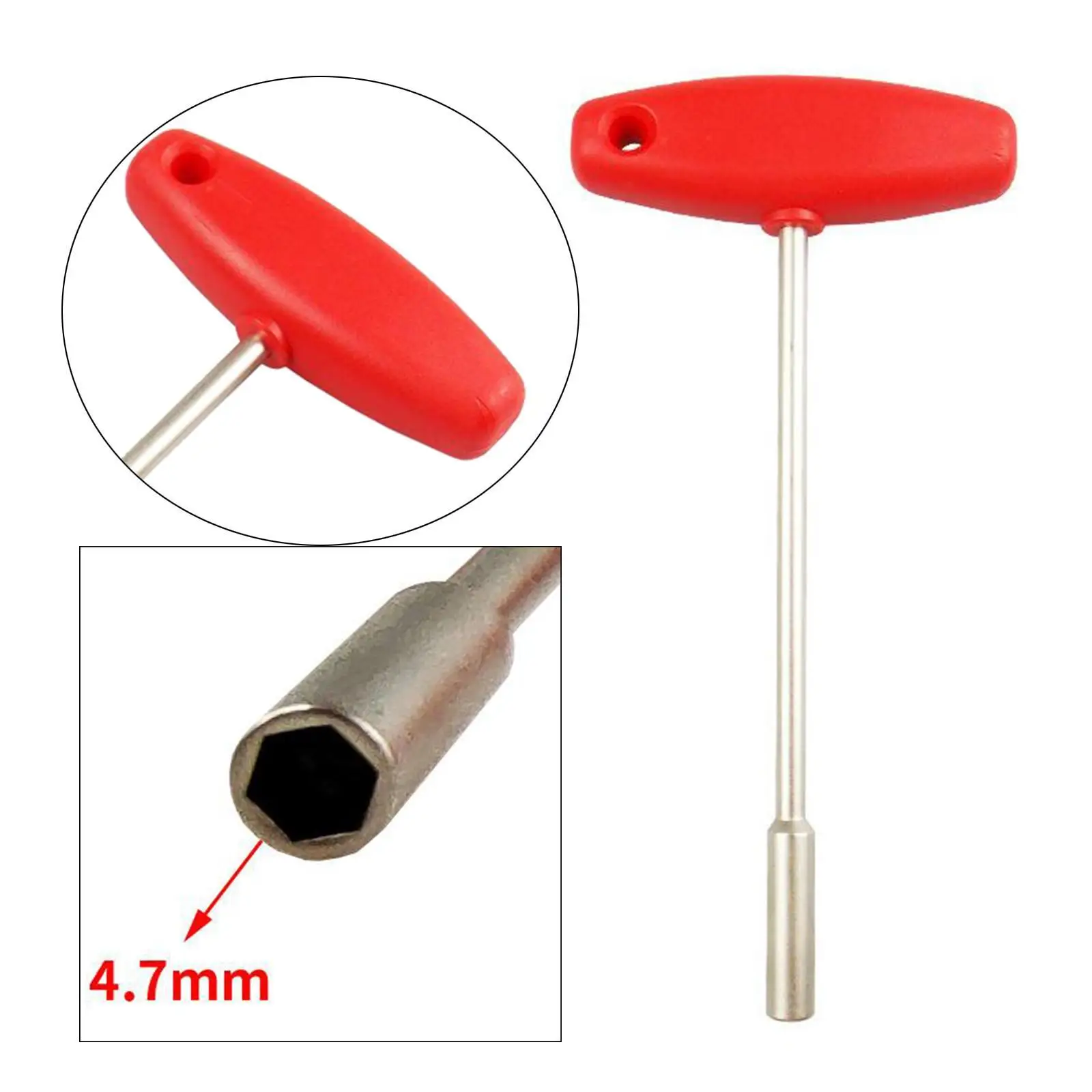 

Bike Concealed Spoke Wrench Bicycle T Handle Spoke Tool Hex Socket 4 7nn