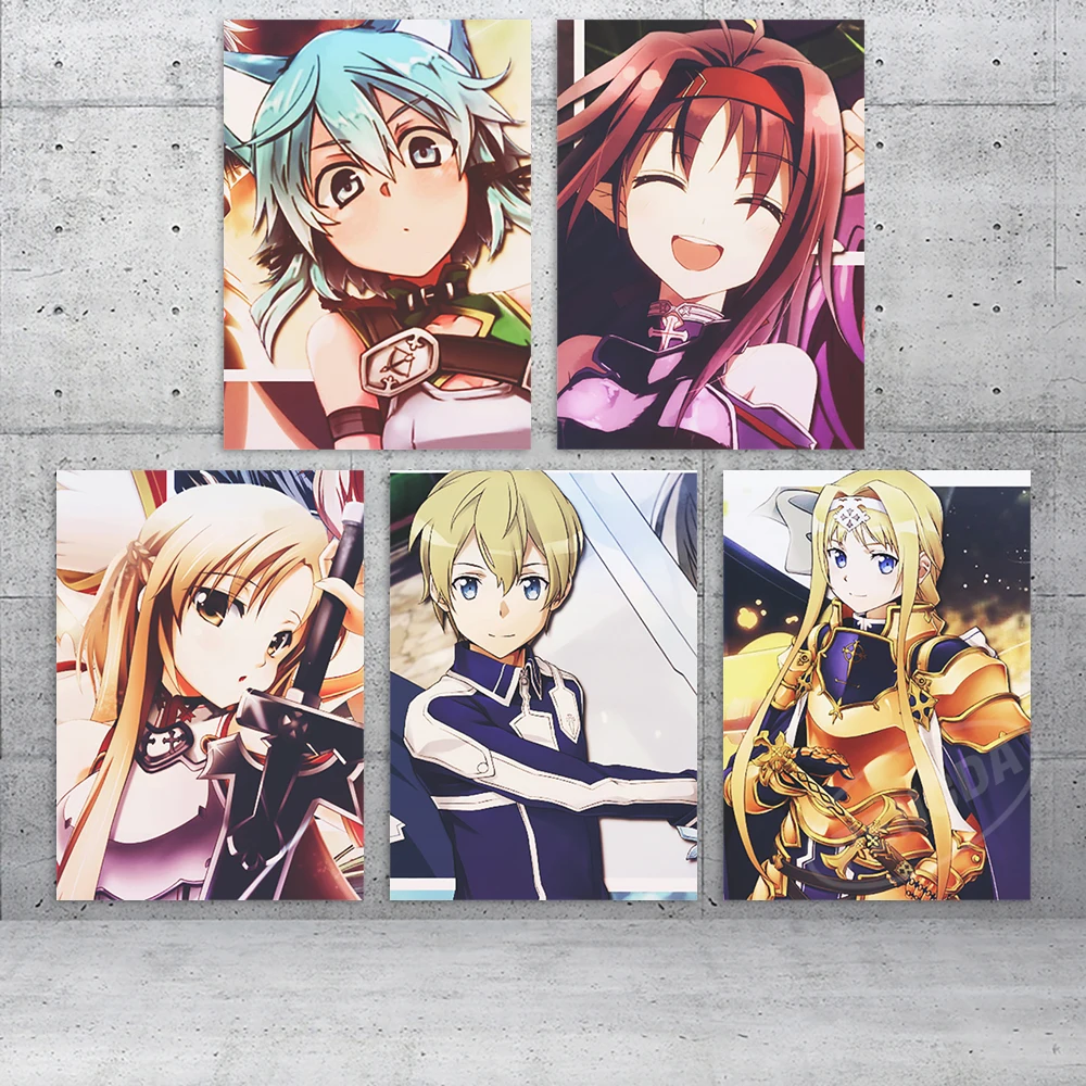 

Canvas Sword Art Online HD Prints Painting Wall Art Alice Synthesis Thirty Poster Anime Home Decor Modular Pictures Living Room