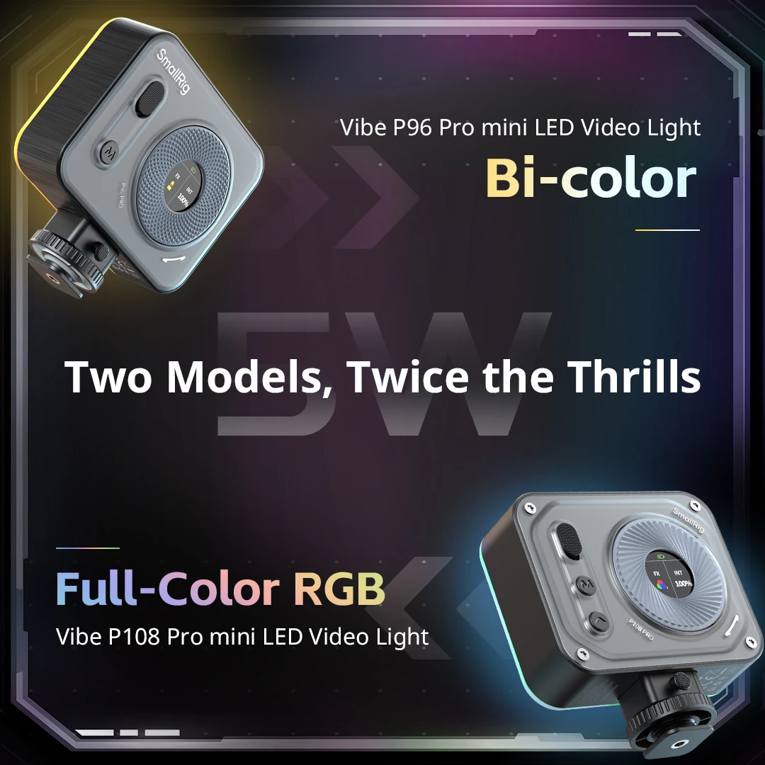 SmallRig P108 Pro mini RGB Φ 2500K-6500K Полная Цветовая фотография для коротких