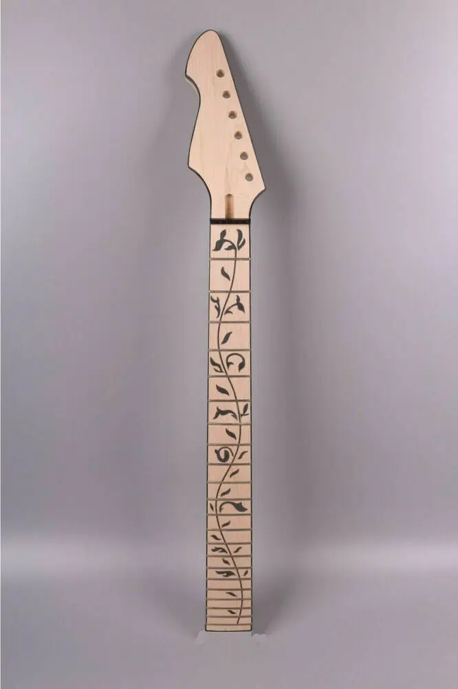 

Yinfente новая гитарная шейка 22 лада 25,5 дюйма с обратной головкой лоза инкрустация древесиной клена болт на