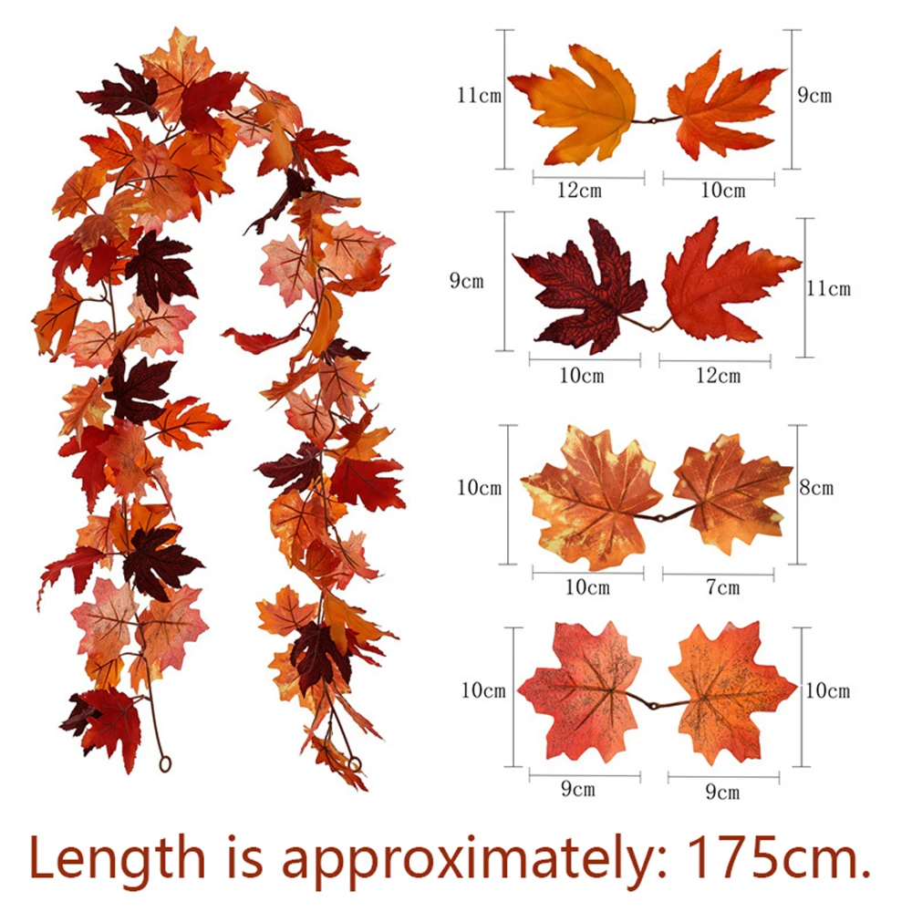

Искусственные осенние гирлянды из кленовых листьев