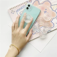 popular transparent round foldable grip tok socket stretch phone holder talk finger ring holder for iphone huawei xiaomi