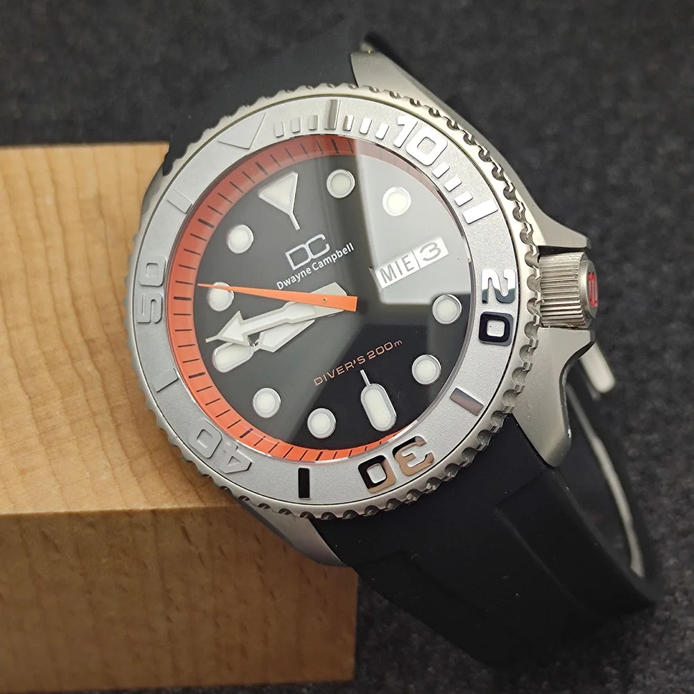 

SKX007 case waterproof fitting NH35 NH36 mechanical sport matte black case back crown rimmed Sapphire 5Bar