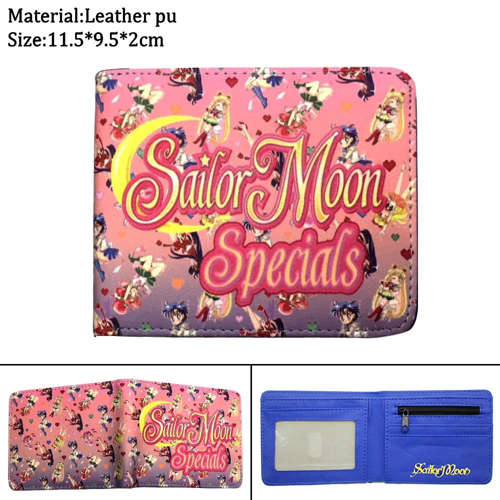 

Anime Pu Bifold Wallet Teenager Student Casual Photo Card Holder Short Cartoon Zipper Coin Bag Pocket Boys Girls Purses Otaku