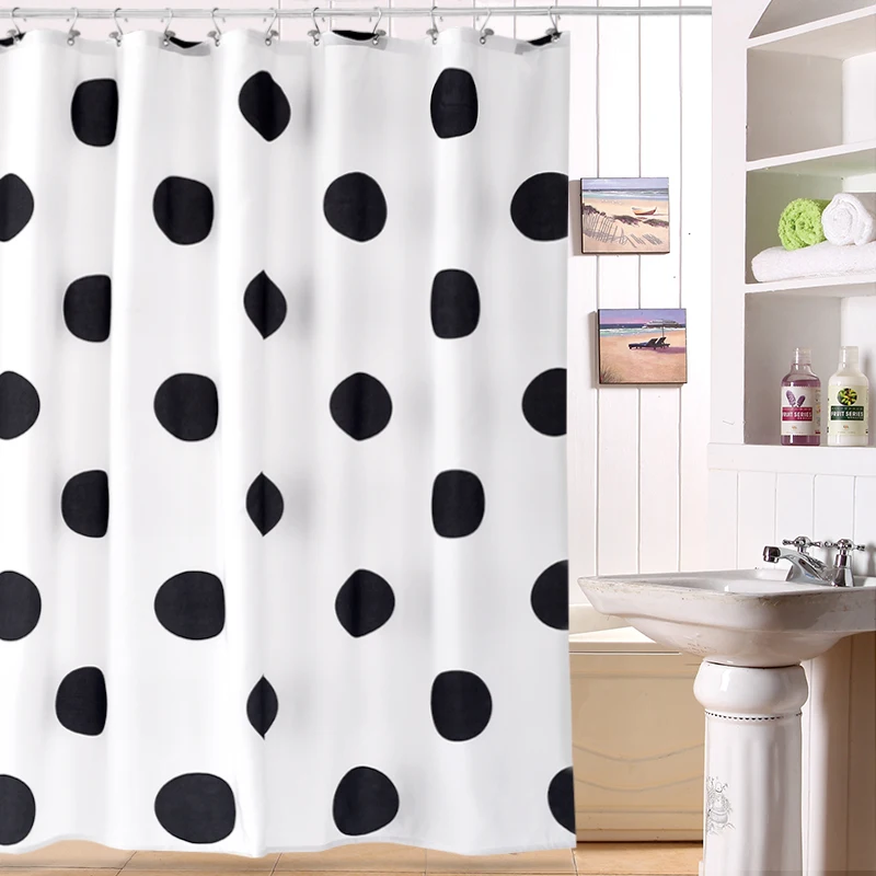 Geometric Shower Curtain Decor Nordic Simple Long Shower Bath Curtain Rings Fabric Rideaux De Douche Home Accessories Supplies