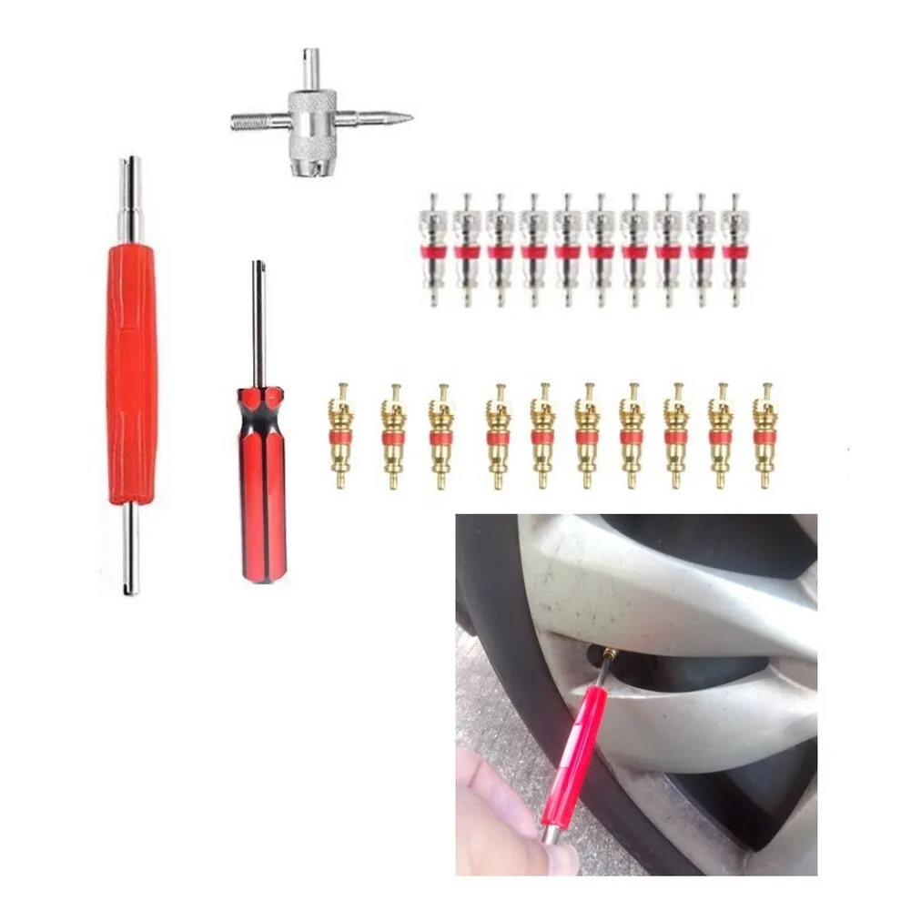 

Быстросъемный набор инструментов 20 шт. сердечники клапана гаечный ключ Отвертка двойная Одна Головка инструмент для удаления сердечника к...