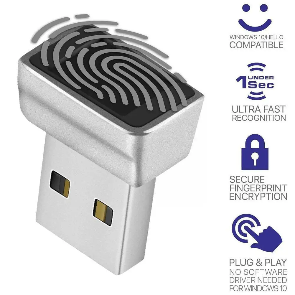 

Computer Fingerprint Login Usb Fingerprint Reader Scanner For 10 Laptop Password-free Login Unlock Module X5o1