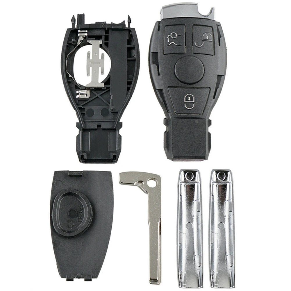 

CAR Key Shell 1pc 3 Buttons Black Fob Cover For Mercedes C G E R S Class