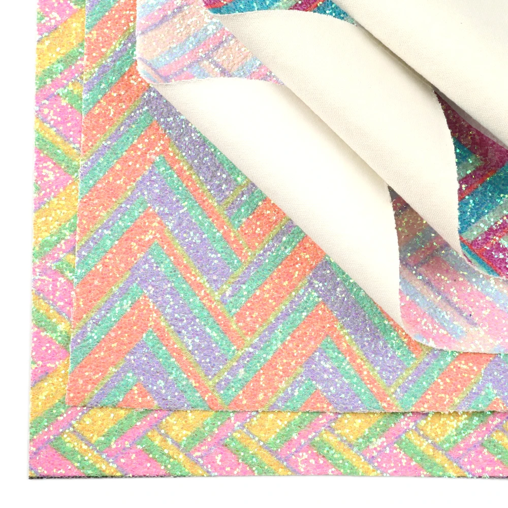 7 шт./компл. 20x33 см мерцающий массивный блестящий комплект из искусственной кожи