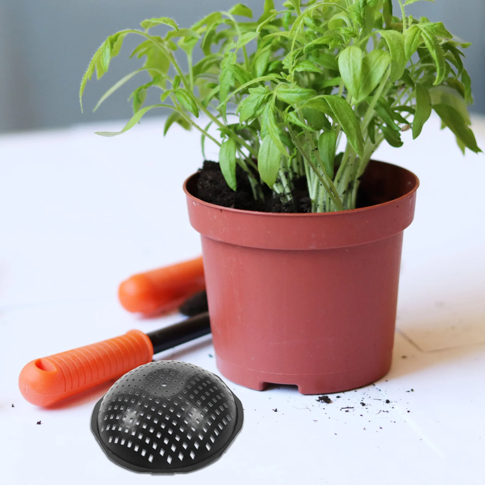 

50 Pcs Potted Plants Flower Pot Hole Mesh Pads Planter Hole Mesh Pad Pot Bottom Mat Flower Pot Hole Bottom Net