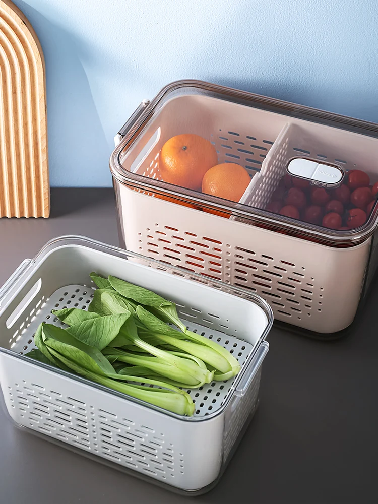 

Refrigerator Storage Box Nordic Kitchen Food-grade Preservation Meat Eggs Frozen Finishing Artifact Fruits Vegetables Storage