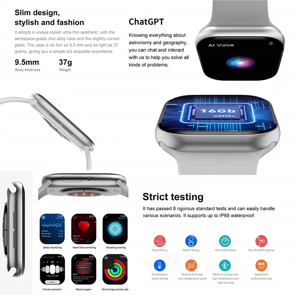 Новая серия 10 для Apple Watch GPS SmartWatch 16G Память Музыкальное видео NFC Bluetooth Вызов